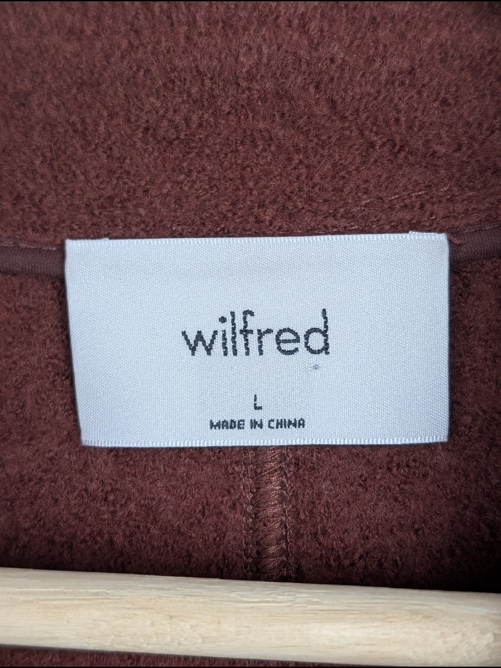 Wilfred Charlize 100% Merino Wool Long Coat Rust Large Aritzia Minimalist - Picture 9 of 14